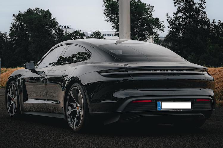 back site from Porsche Taycan 4S for long-term rental