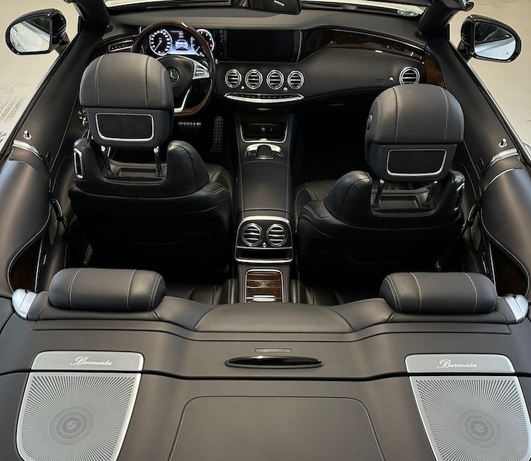 Inside view from Mercedes S500 Convertible in Munich