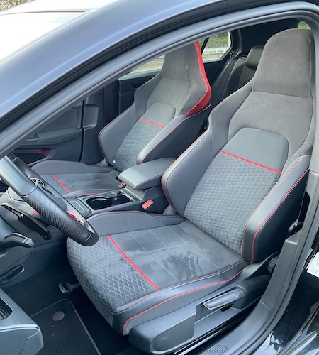 Interior of VW Golf 8 GTI rent in Frankfurt