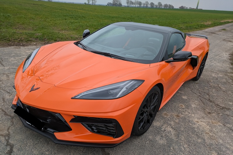 Front view from Corvette C8 Targa in Hannover