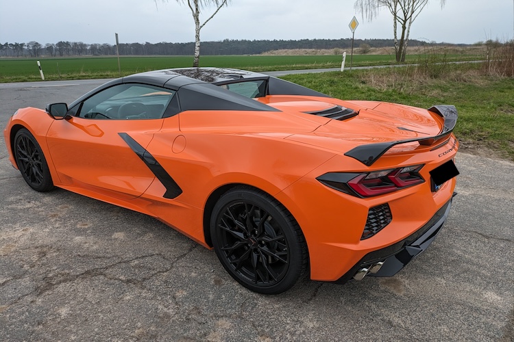 site view from Corvette C8 Targa in Hannover