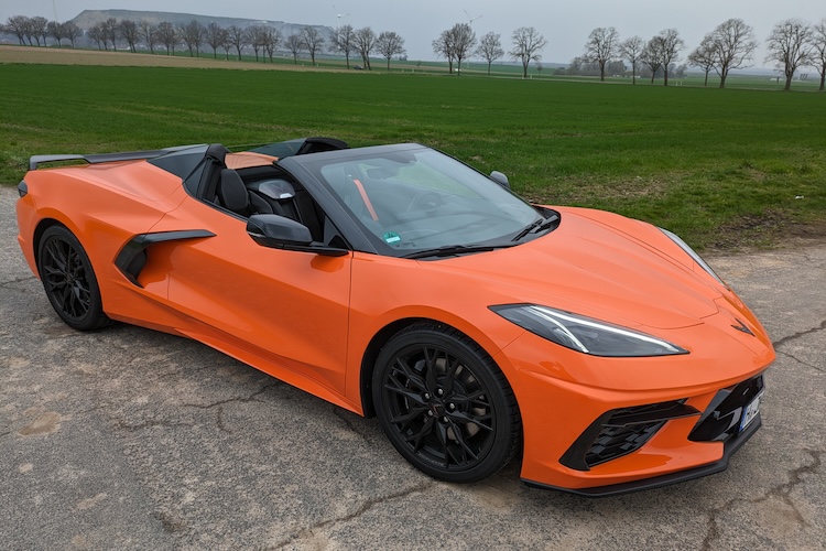 Front view from Corvette C8 Targa in Hannover