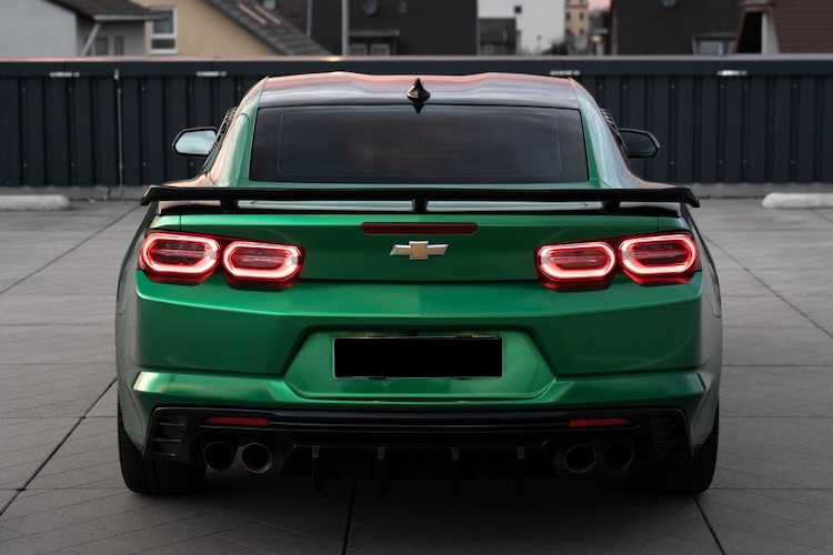 Rear view of Chevrolet Camaro SS V8 in Bonn