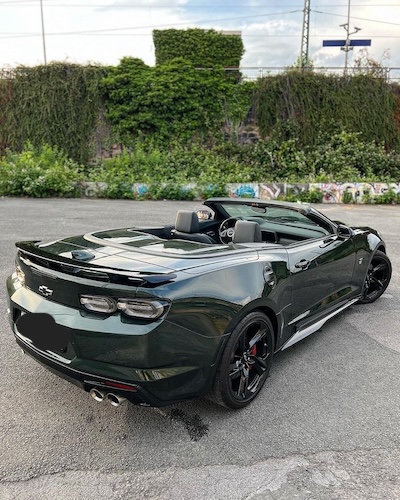 Back side of Rent a Camaro SS2 ZL1 in Dortmund