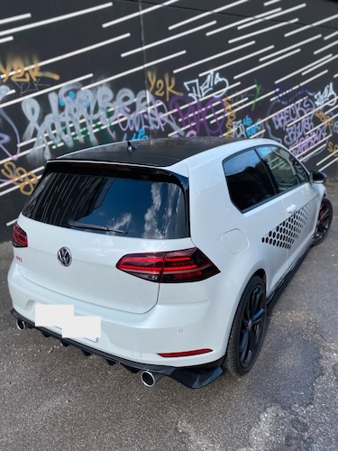 Back side of Rent a VW Golf GTI TCR in Dortmund