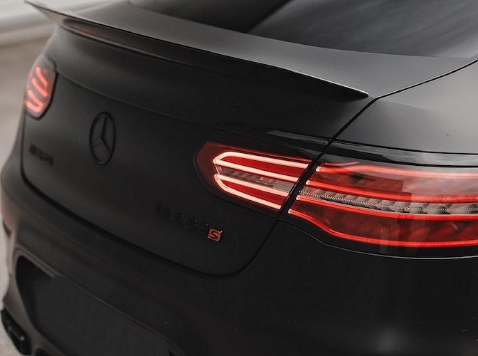 Car boot of Rent a Mercedes GLC63 S AMG in Dortmund