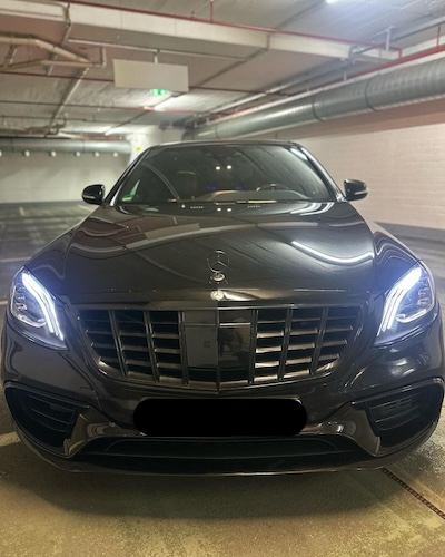 Front of Rent a Mercedes S500 AMG in Dortmund