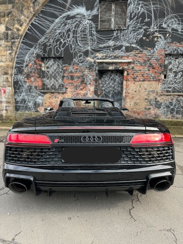 Back of Rent a Audi R8 V10 Spyder in Dortmund
