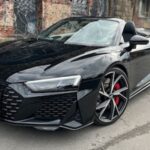 Front view of Rent a Audi R8 V10 Spyder in Dortmund