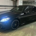 Side view of Rent a Mercedes S500 AMG in Dortmund