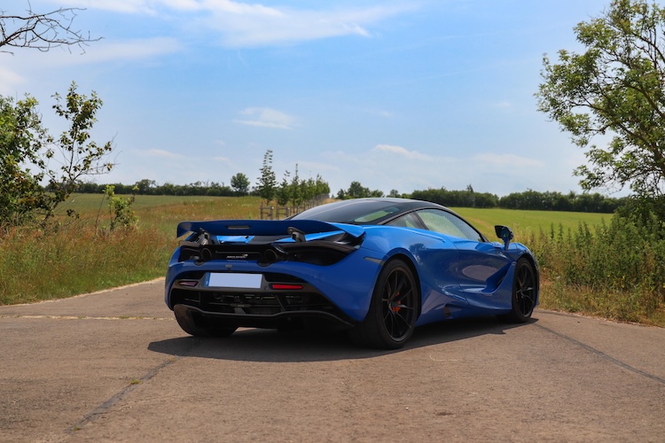Back site view from McLaren 720s in Erfurt