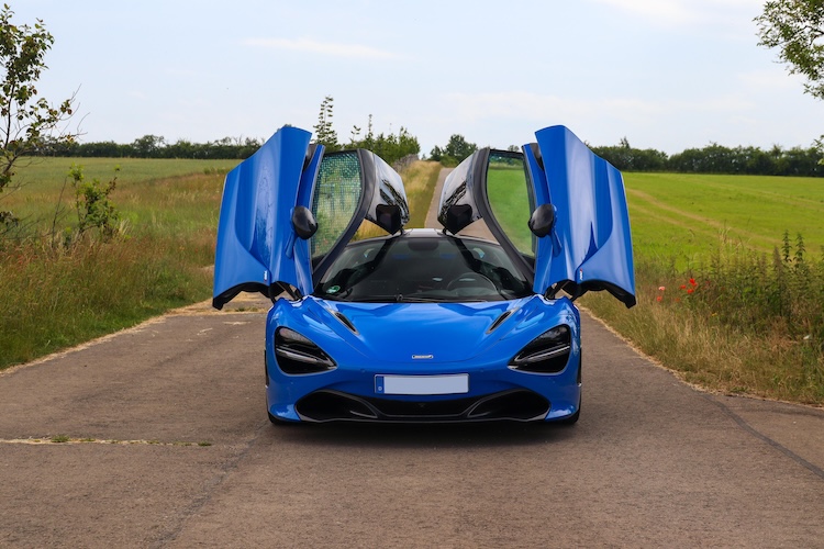 front view doors open from McLaren 720s in Erfurt