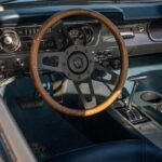 Steeling wheel of Rent a For Mustang Oldtimer in Hamburg