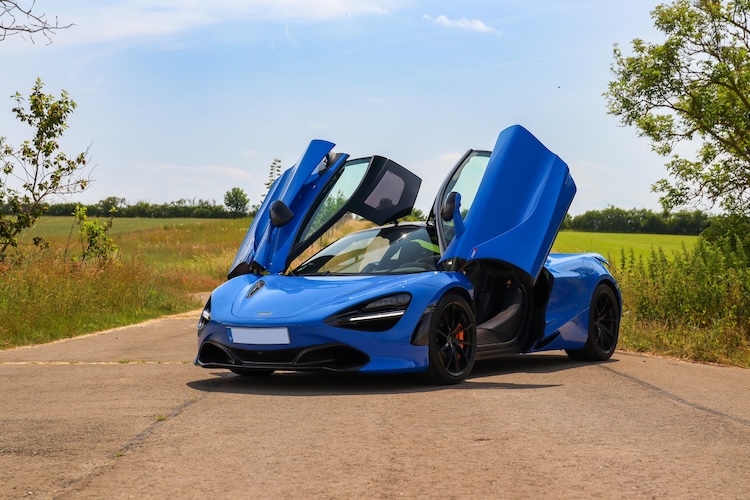 front view from McLaren 720s in Erfurt