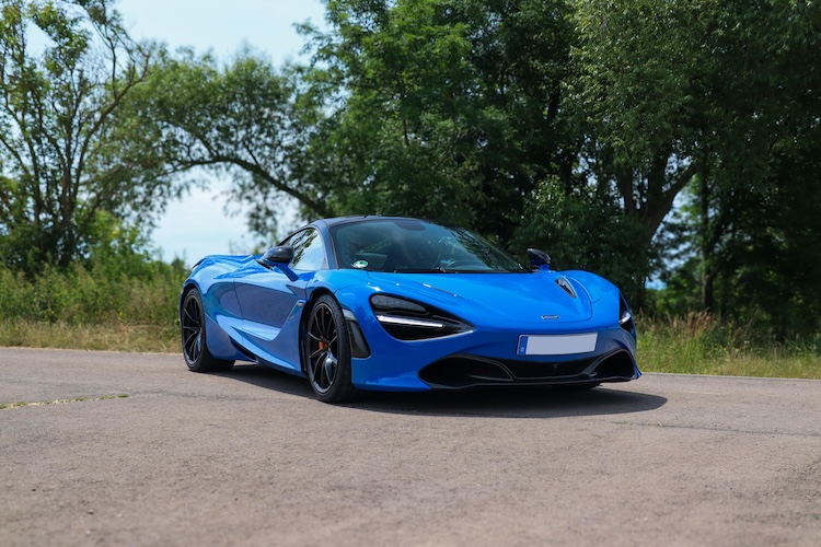 front view from McLaren 720s in Erfurt