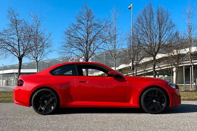 Side view from BMW M2 in Munich