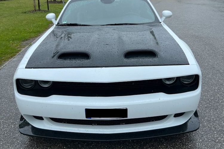 Front view from Dodge Challenger in Munich