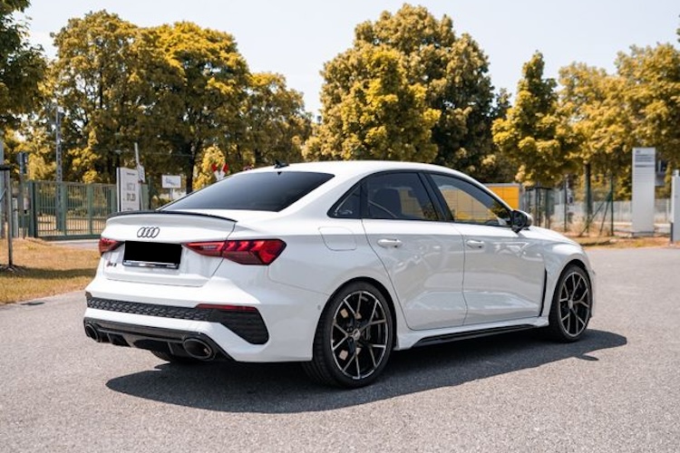 Back view from Audi RS3 in Munich