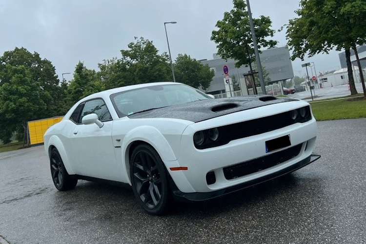 Front view from Dodge Challenger in Munich