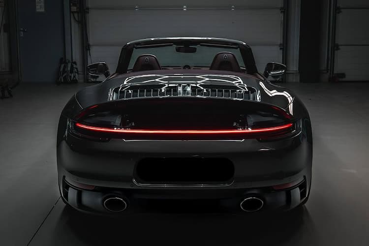 Back view from Porsche 992 Carrera gts Cabrio in Köln