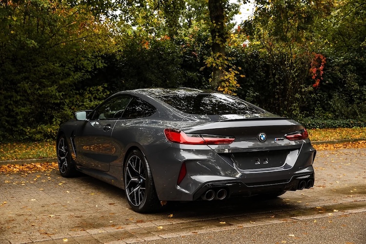 Back view from BMW M8 Competition in Stuttgart
