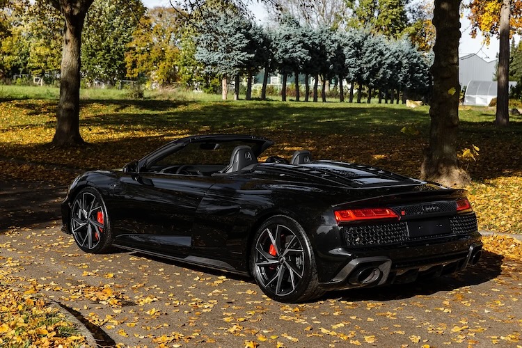 Back view from Audi R8 V10 Performance spyder in Stuttgart