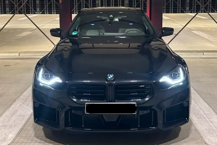 Front view from BMW M2 in Frankfurt