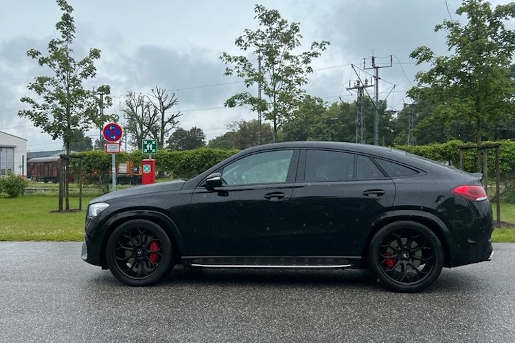 Side view from Mercedes GLE 63S AMG in Munich