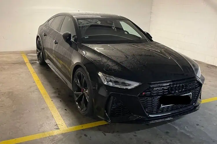 Front view from Audi RS7 in Frankfurt