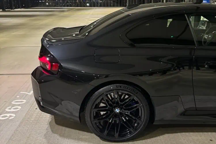 Side view from BMW M2 in Frankfurt