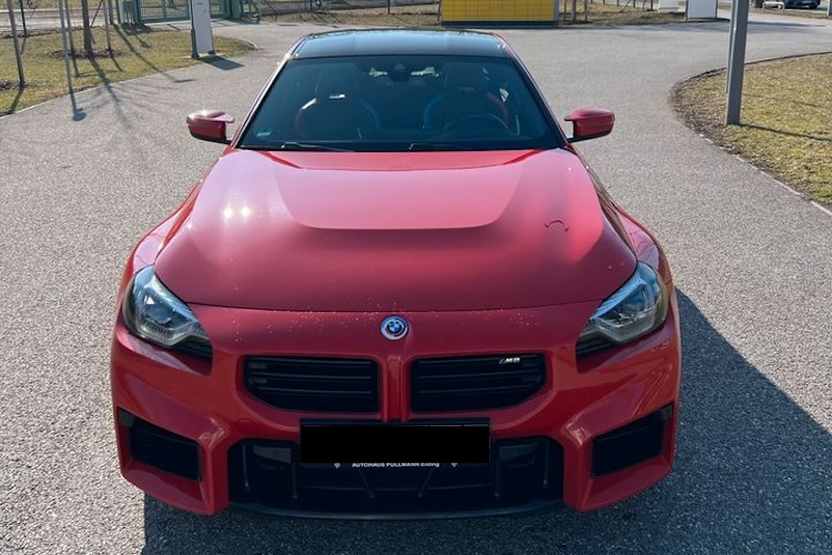 Front view from BMW M2 in Munich