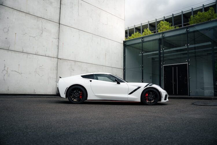 Side view from Chevrolet Corvette C7 Stingray