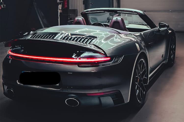 Back view from Porsche 992 Carrera gts Cabrio in Köln