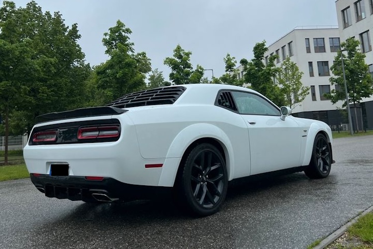 Back view from Dodge Challenger in Munich