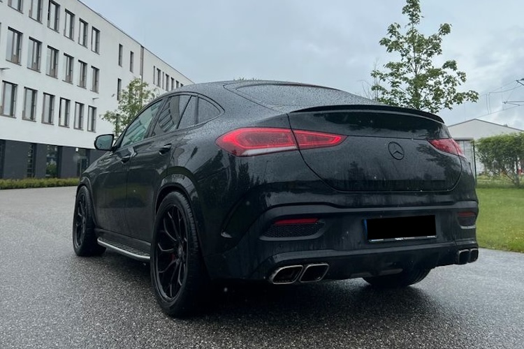 Back view from Mercedes GLE 63S AMG in Munich