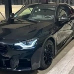 Side view from BMW M2 in Frankfurt
