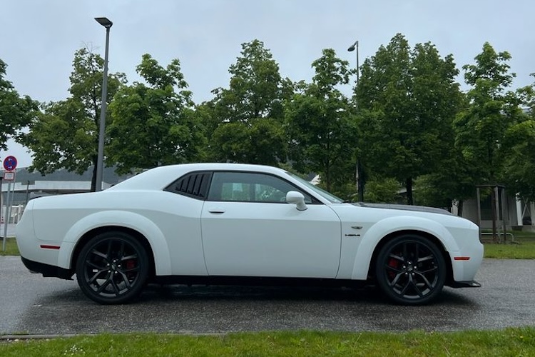 Side view from Dodge Challenger in Munich