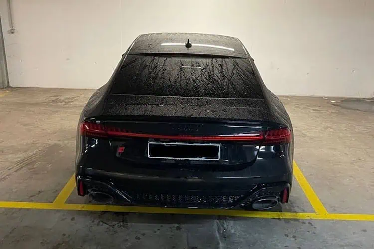 Back view from Audi RS7 in Frankfurt