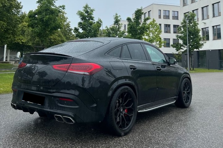 Back view from Mercedes GLE 63S AMG in Munich