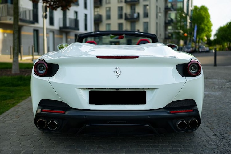Back view from Ferrari Portofino in Berlin