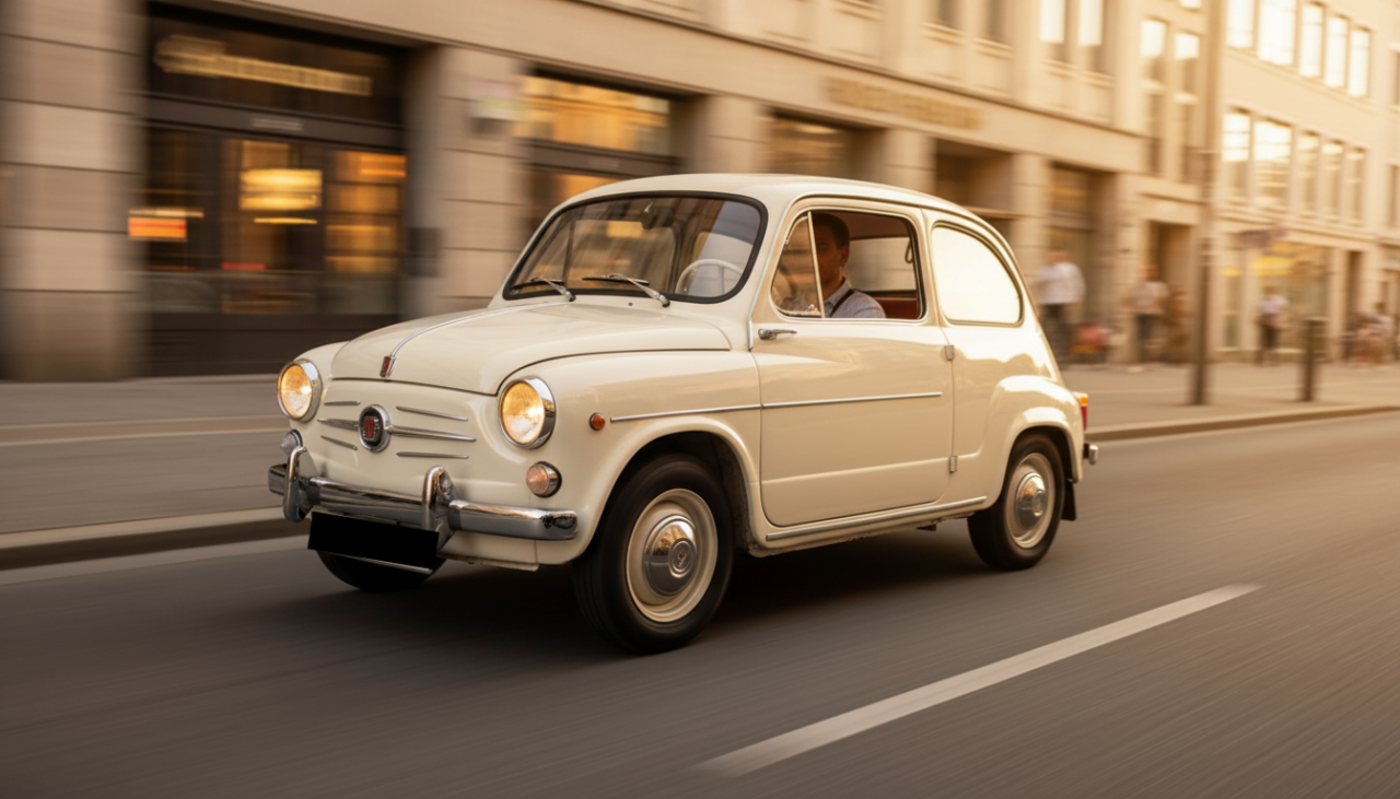 Fiat 750 Zastava classic car rental in Munich Hero