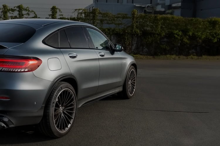Back view from Mercedes GLC 63 S AMG in Frankfurt