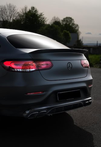 Back view from Mercedes GLC 63 S AMG in Frankfurt