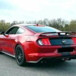 Back view from Ford Mustang GT in Hamburg