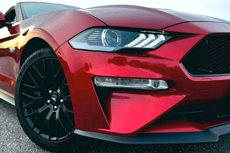 Front view from ford Mustang GT in Hamburg