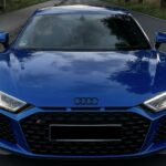 Front view from Audi R8 V10 in Frankfurt