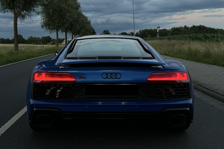 Back view from Audi R8 V10 in Frankfurt