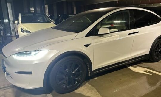 Sideview from Tesla Model X Plaid in Dortmund