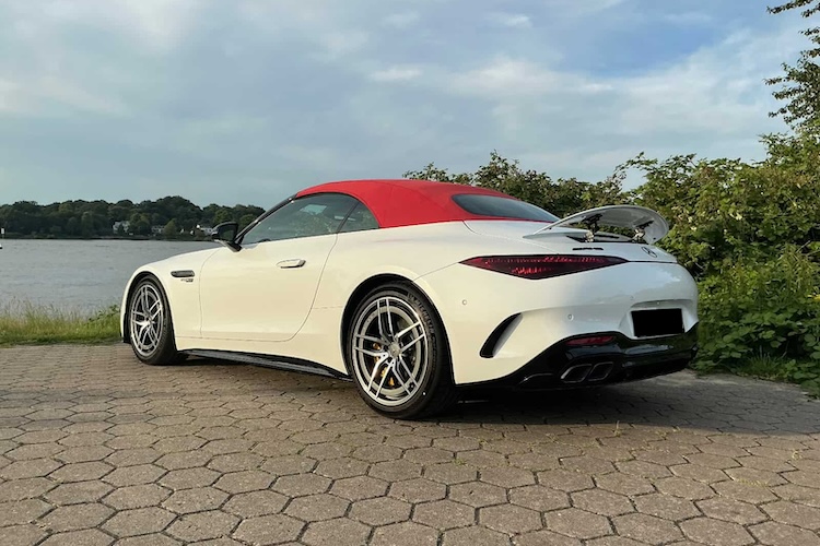 site view back from Mercedes SL63 in Hamburg