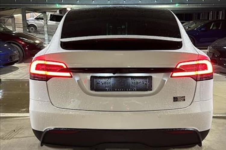 Backview from Tesla Model X Plaid in Dortmund